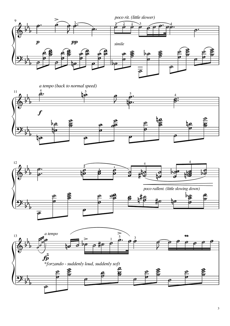 Nocturne Op. 9 No. 2 by Chopin (original with note names) Grade 6 Piano, Vocal scores gallery preview page 3