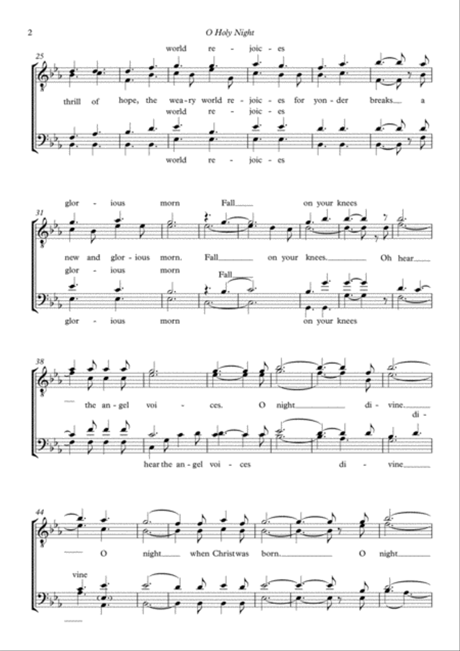 O Holy Night O Holy Night TTBB scores gallery preview page 2