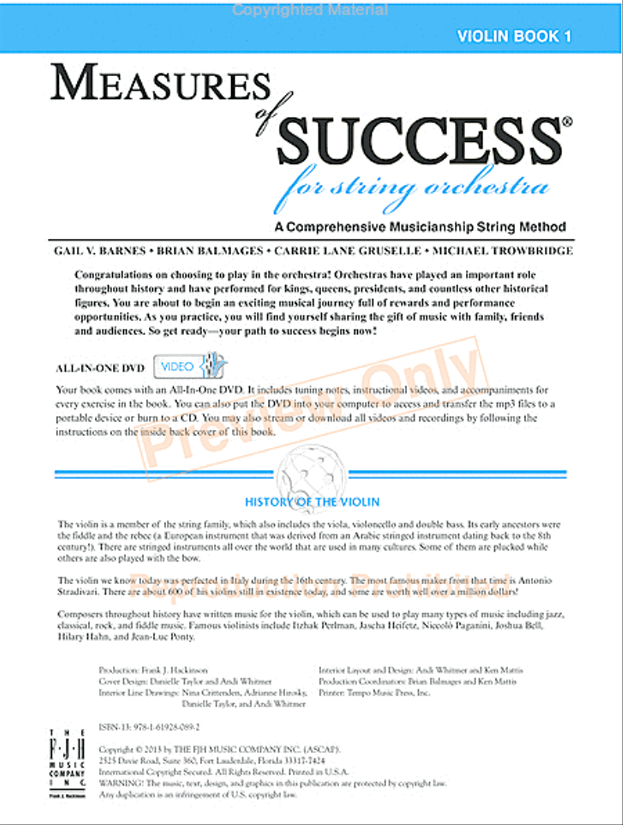 Measures of Success for String Orchestra-Violin Book 1 Chamber Orchestra scores gallery preview page 4