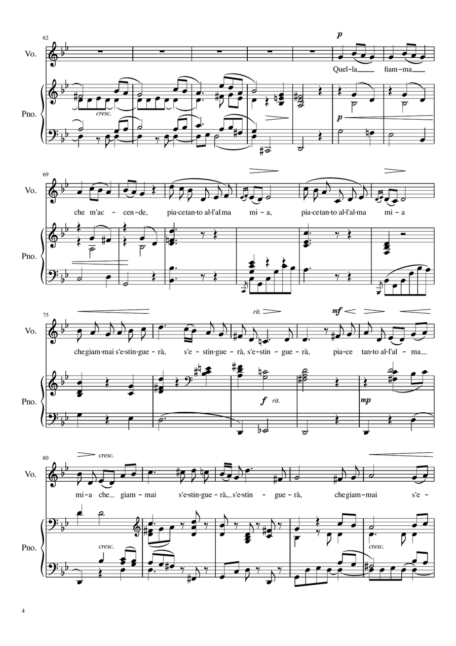 Il mio bel foco - G Minor Voice Solo scores gallery preview page 5