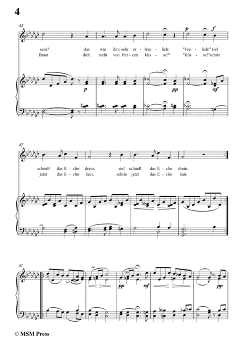 Schubert-Das Echo,Op.136,in G flat Major,for Voice&Piano image number null