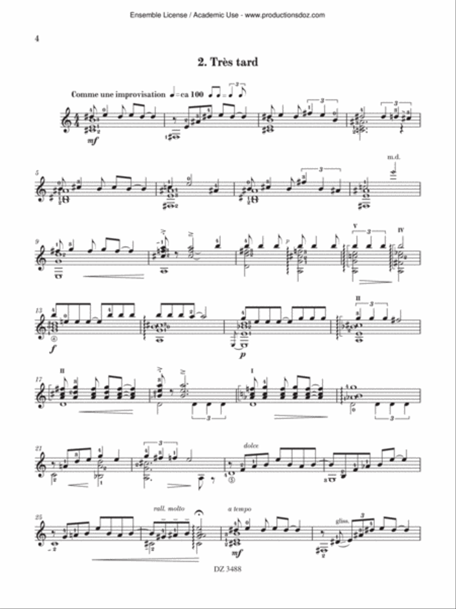 Spleen Songs, vol. 3 Classical Guitar scores gallery preview page 4
