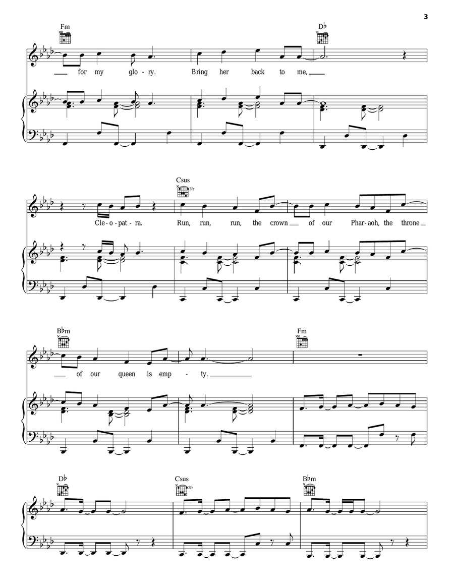 Pyramids Piano, Vocal, Guitar scores gallery preview page 3