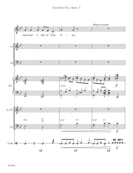 Everywhere I Go - Instrumental Ensemble Score and Parts