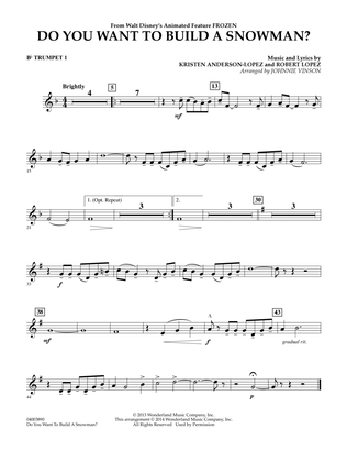 Book cover for Do You Want to Build a Snowman? (from Frozen) (arr. Johnnie Vinson) - Bb Trumpet 1