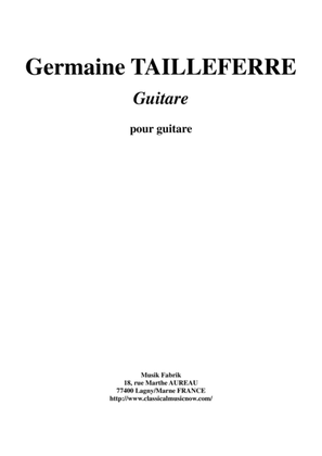 Book cover for Germaine Tailleferre - Guitare for guitar