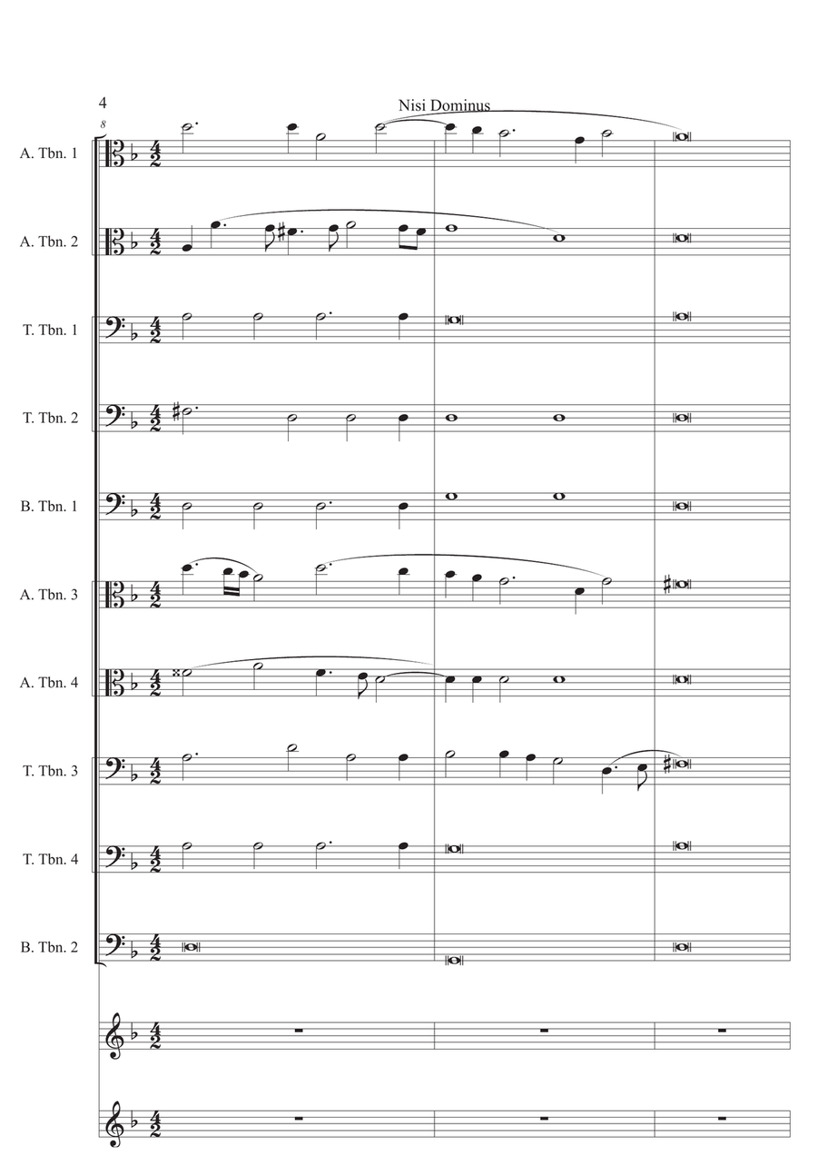 Nisi Dominus - Score Only Brass Ensemble scores gallery preview page 4