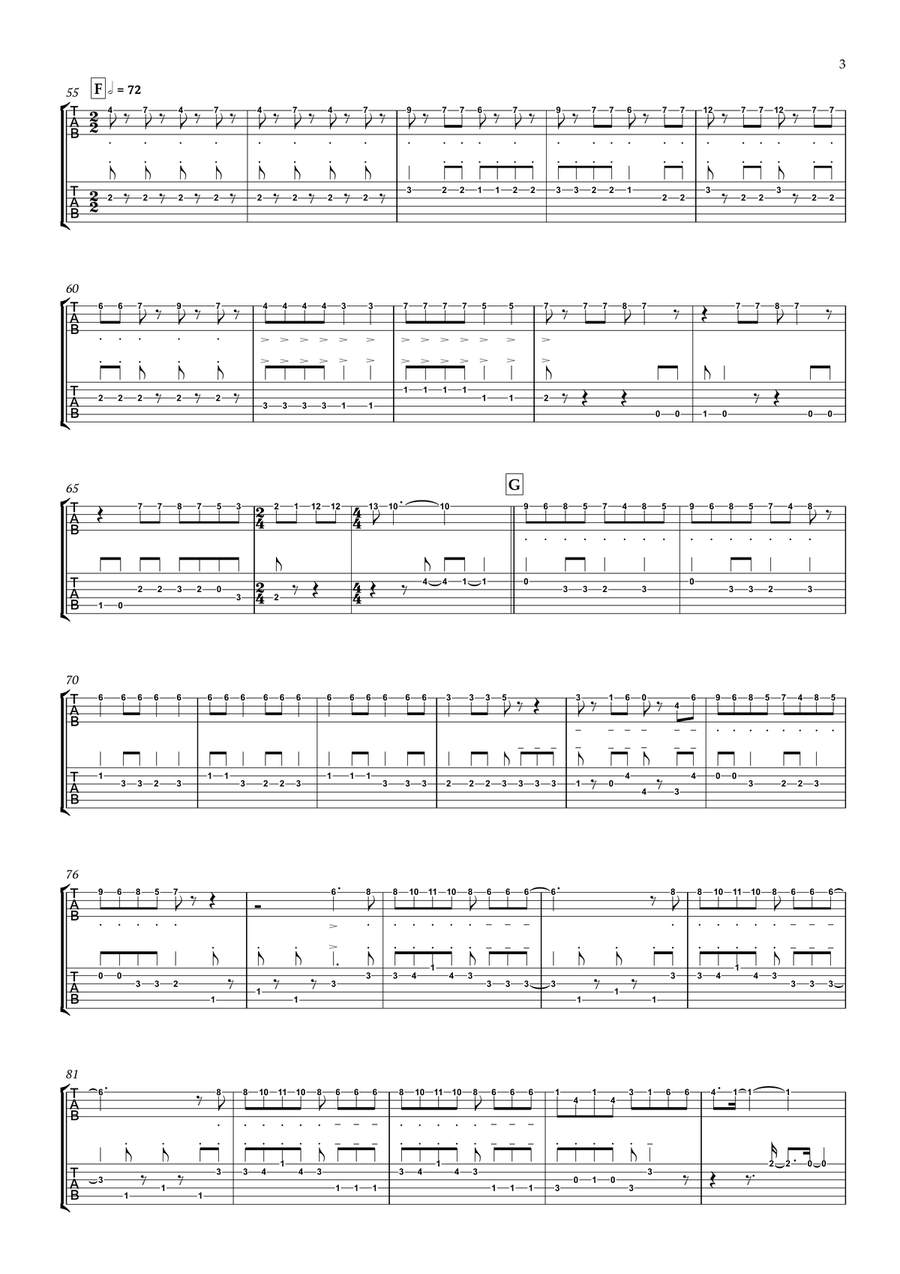 Bohemian Rhapsody Guitar scores gallery preview page 4
