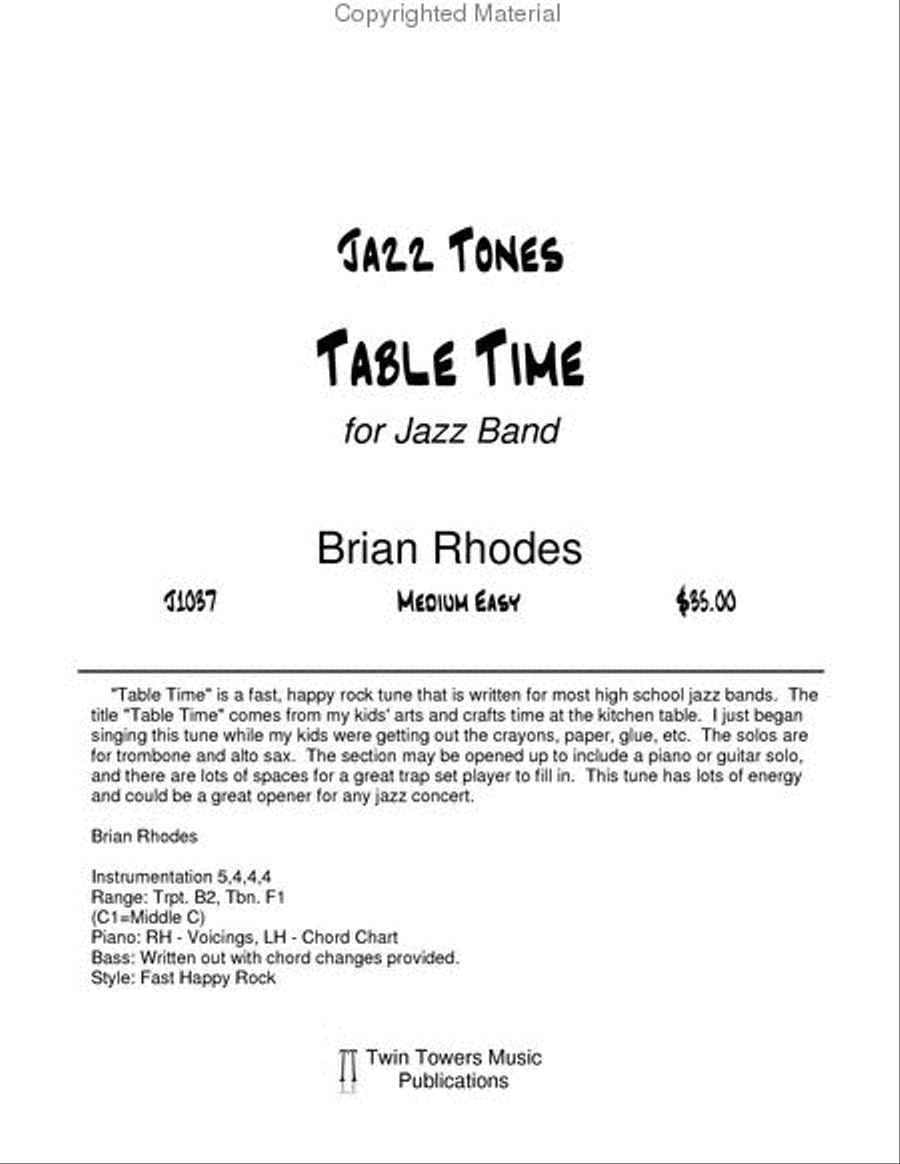 Table Time Jazz Ensemble scores gallery preview page 2