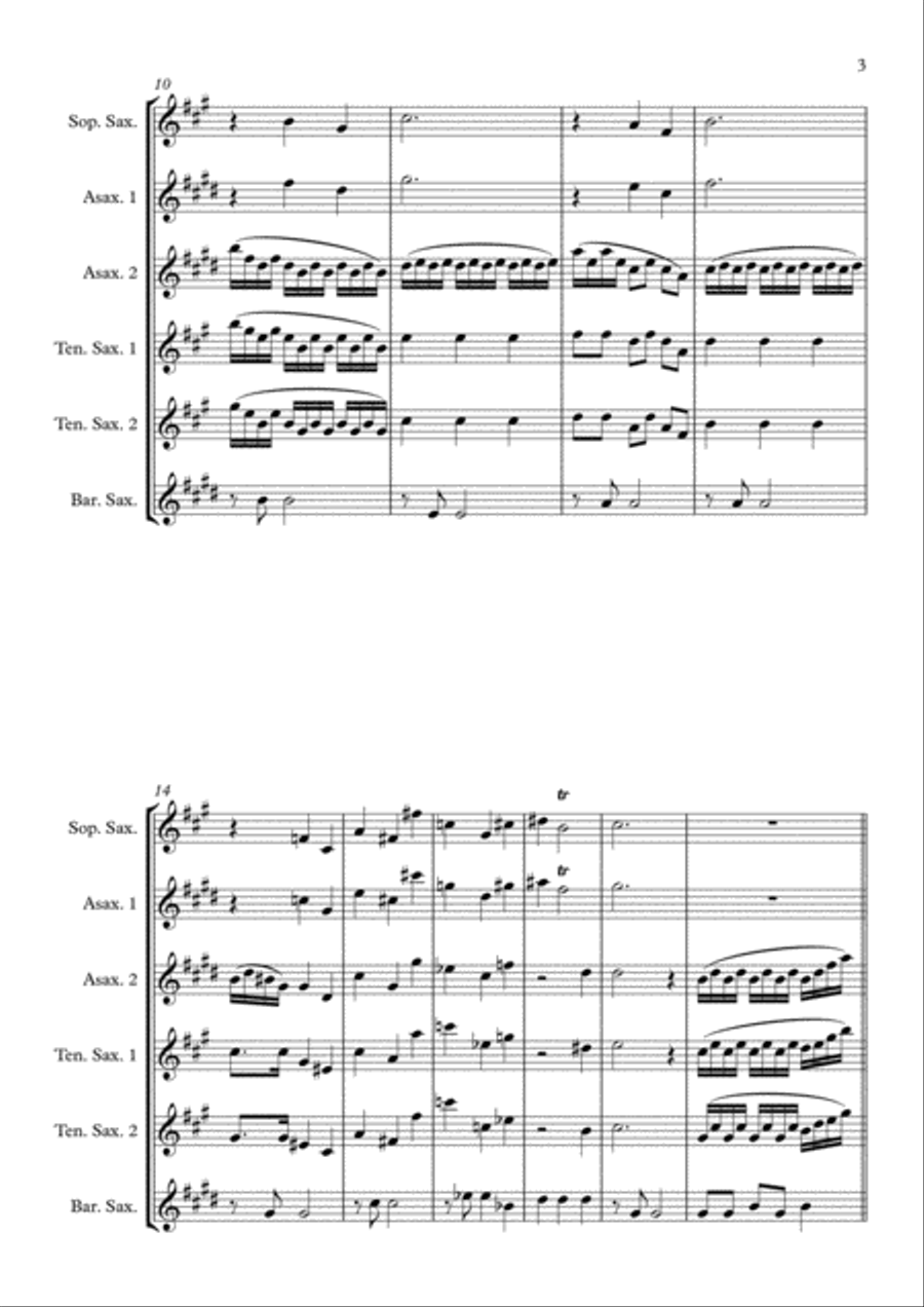 Four Seassons The Spring Largo Saxophonquintet Woodwind Quintet scores gallery preview page 3