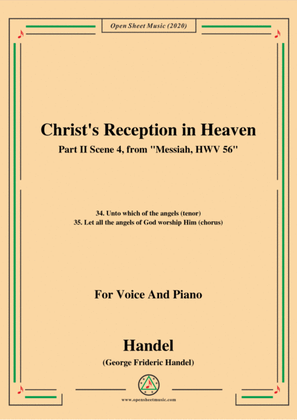 Book cover for Handel-Messiah,HWV 56,Part II,Scene 4,for Voice and Piano