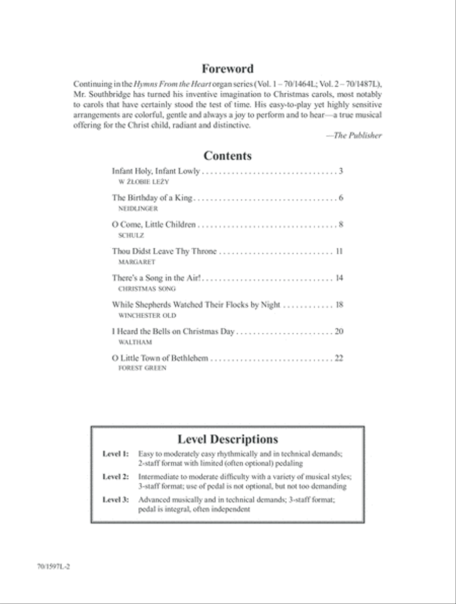 Carols from the Heart Carols from the Heart Organ scores gallery preview page 2