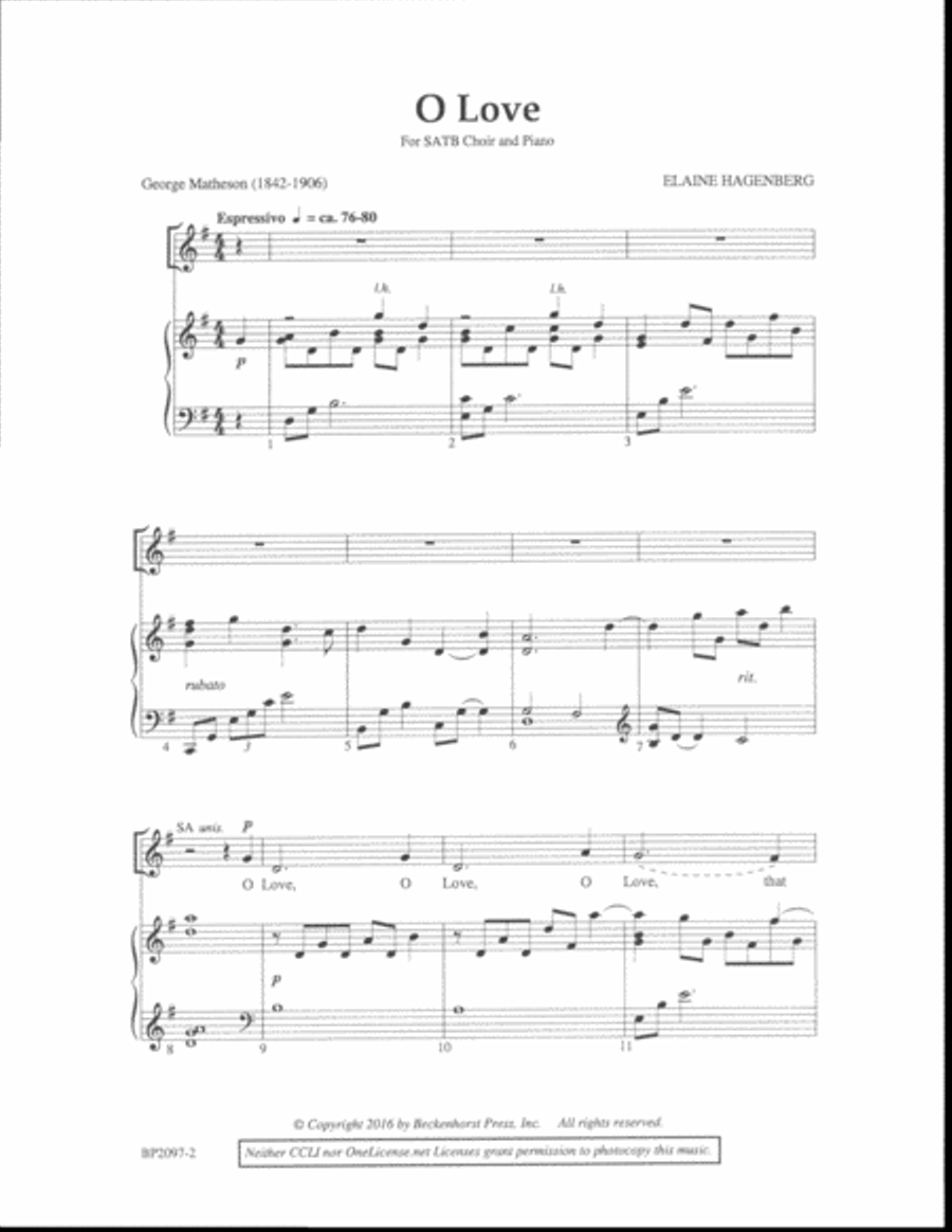 O Love 4-Part scores gallery preview page 2