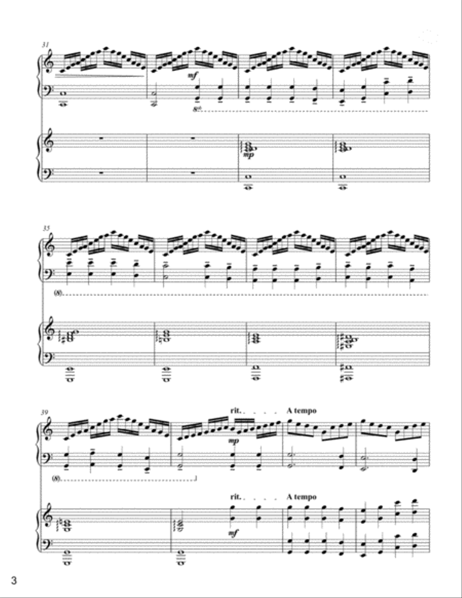 Sunday Worship For Two, Volume 1 (intermediate to late intermediate 2 piano duets) 2 Pianos, 4-Hands scores gallery preview page 6