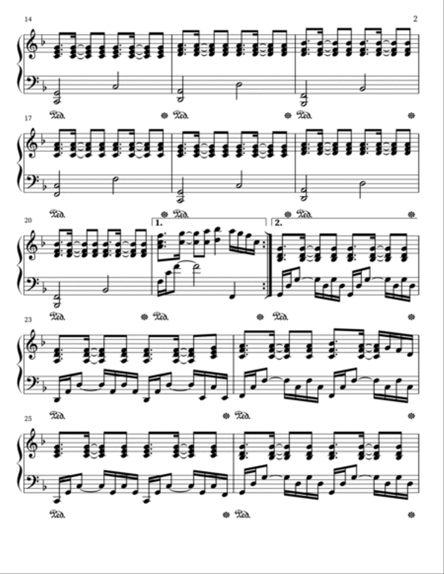 Let You Go Let You Go Piano Solo scores gallery preview page 2