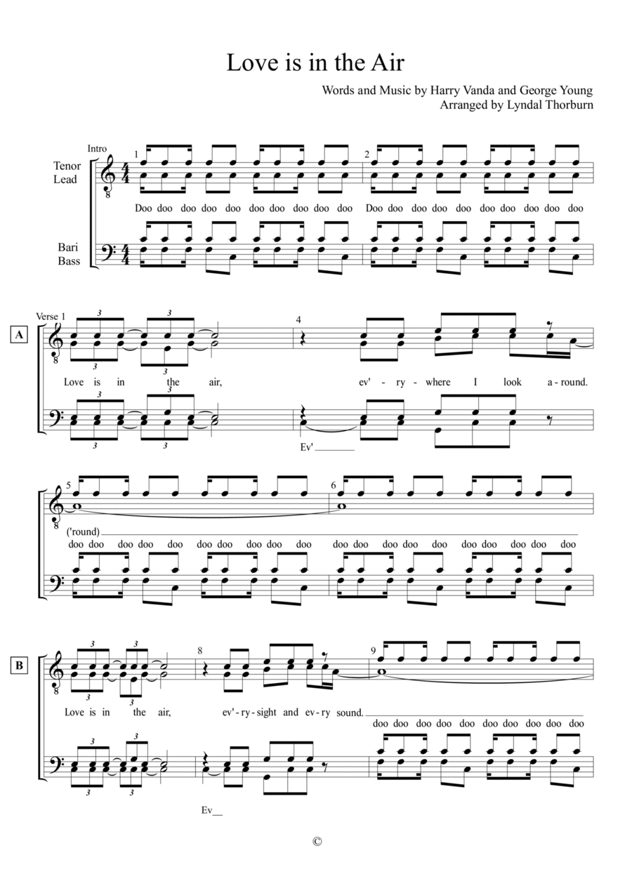 Love Is In The Air TTBB scores gallery preview page 1