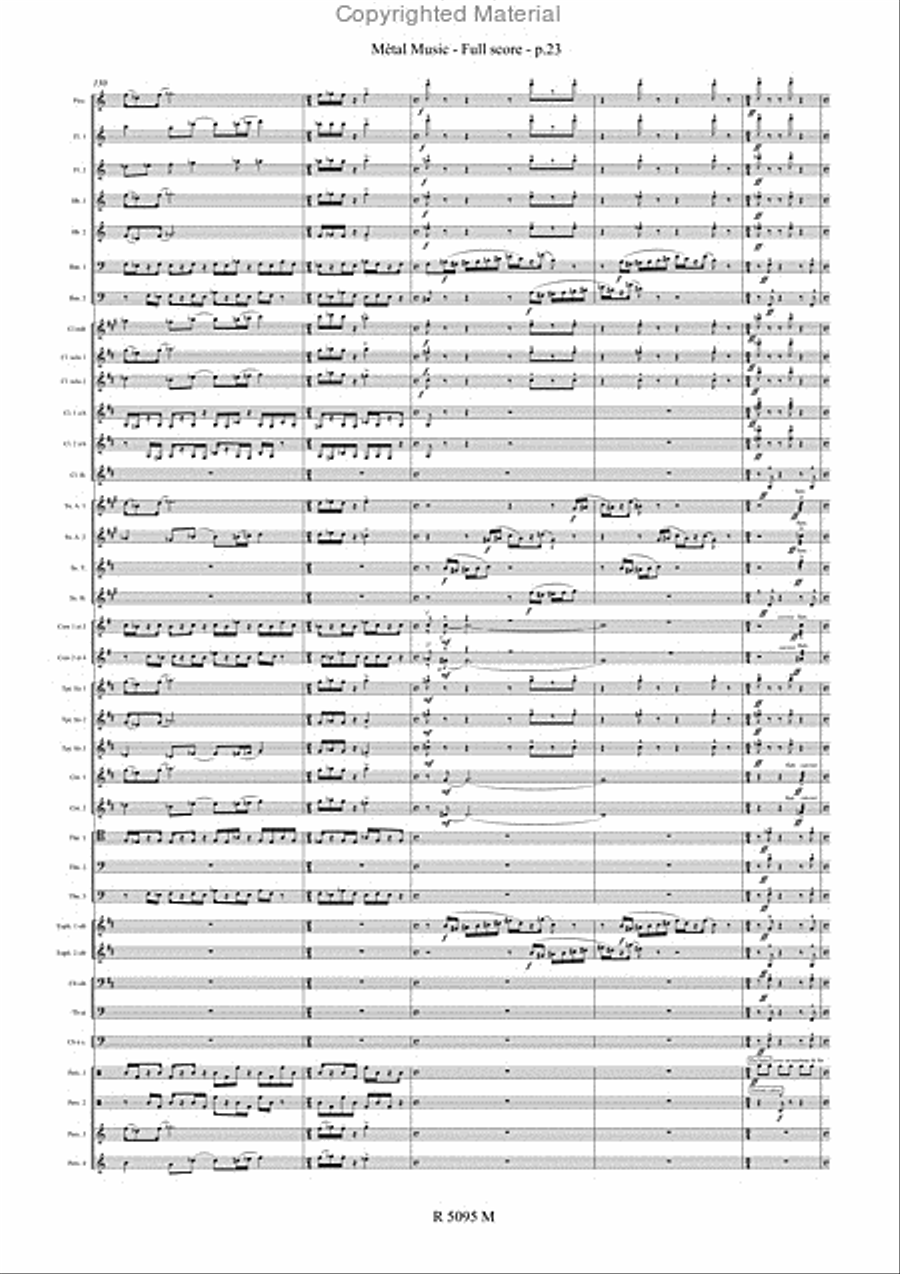Metal Music Metal Music Concert Band scores gallery preview page 24