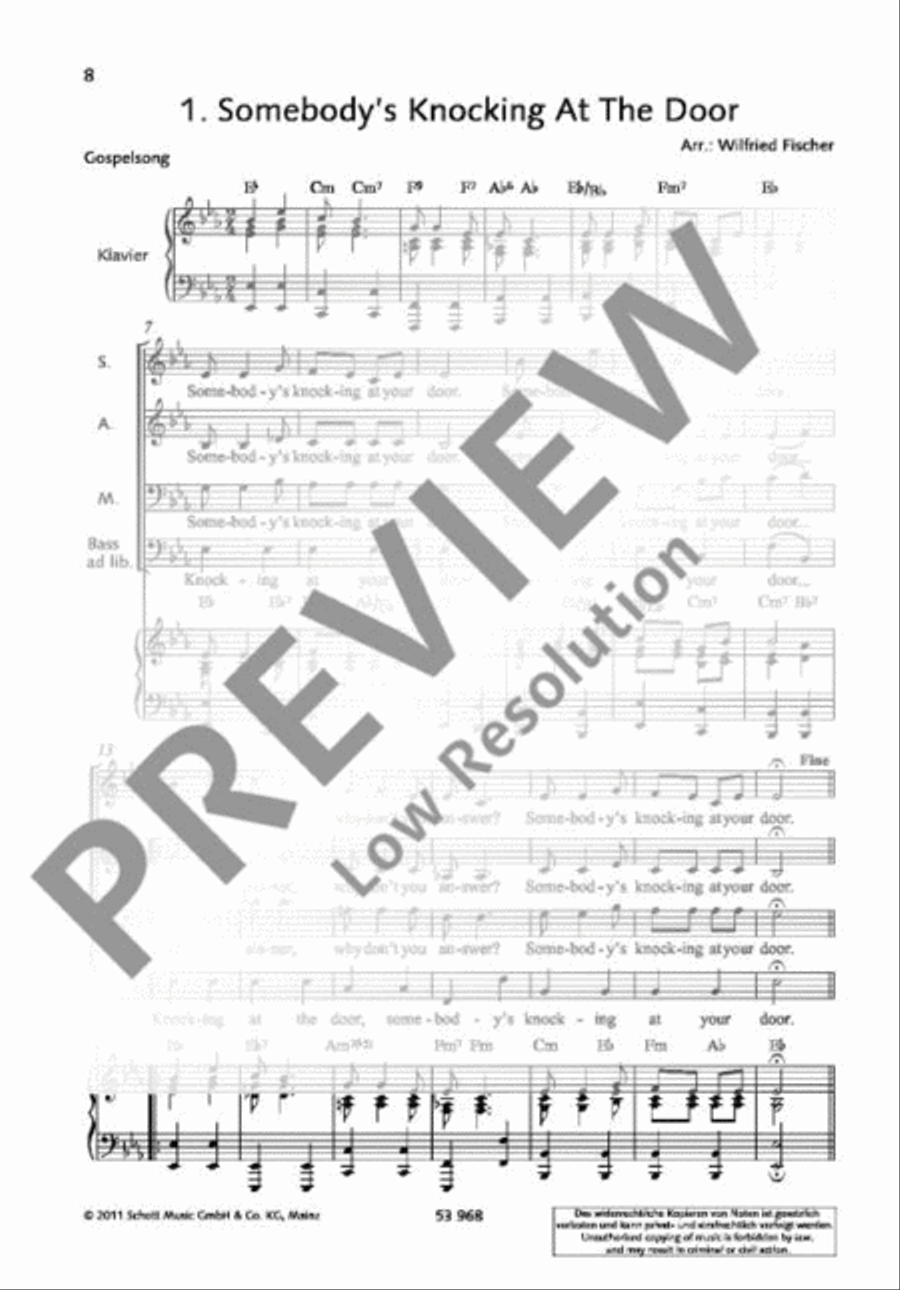 Somebody's Knocking At The Door 3-Part scores gallery preview page 2