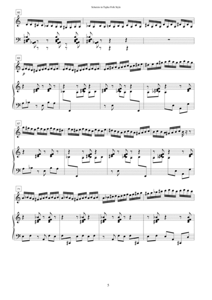Tajiknistan Dance - A Trio for Violin, Cello and Piano (1981) - Violin Solo edition image number null