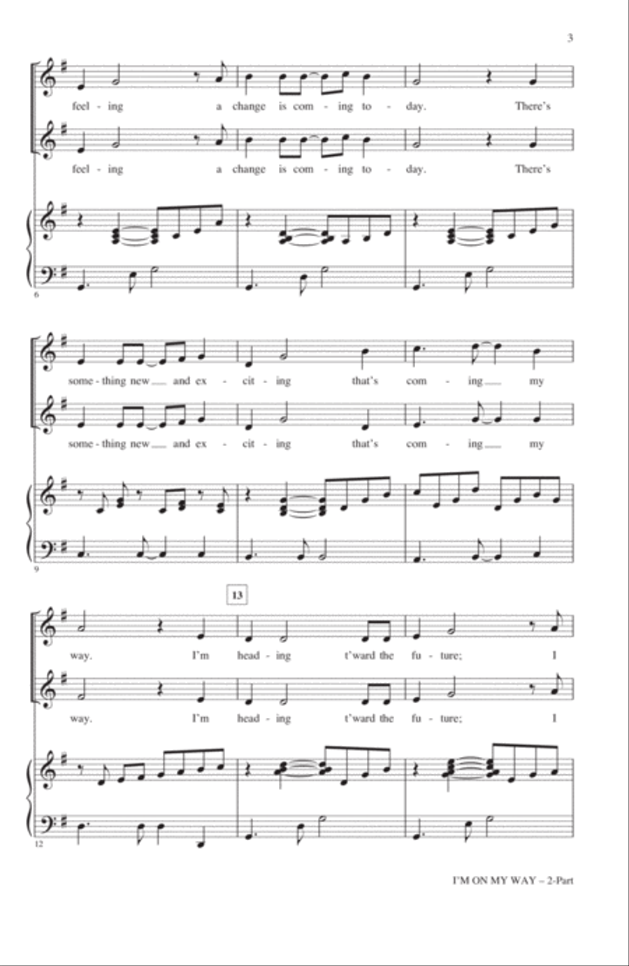 I'm On My Way I'm On My Way 2-Part scores gallery preview page 2
