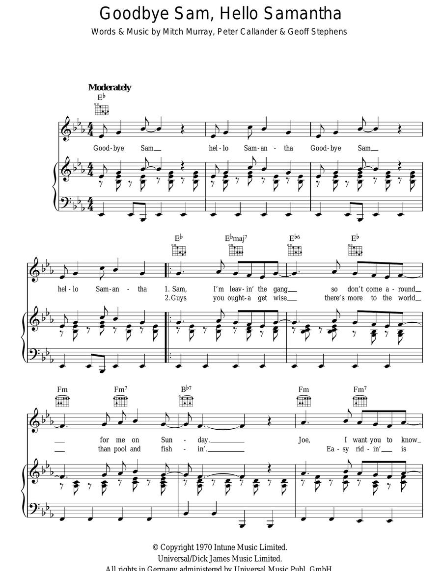Goodbye Sam, Hello Samantha 3-Part scores gallery preview page 1