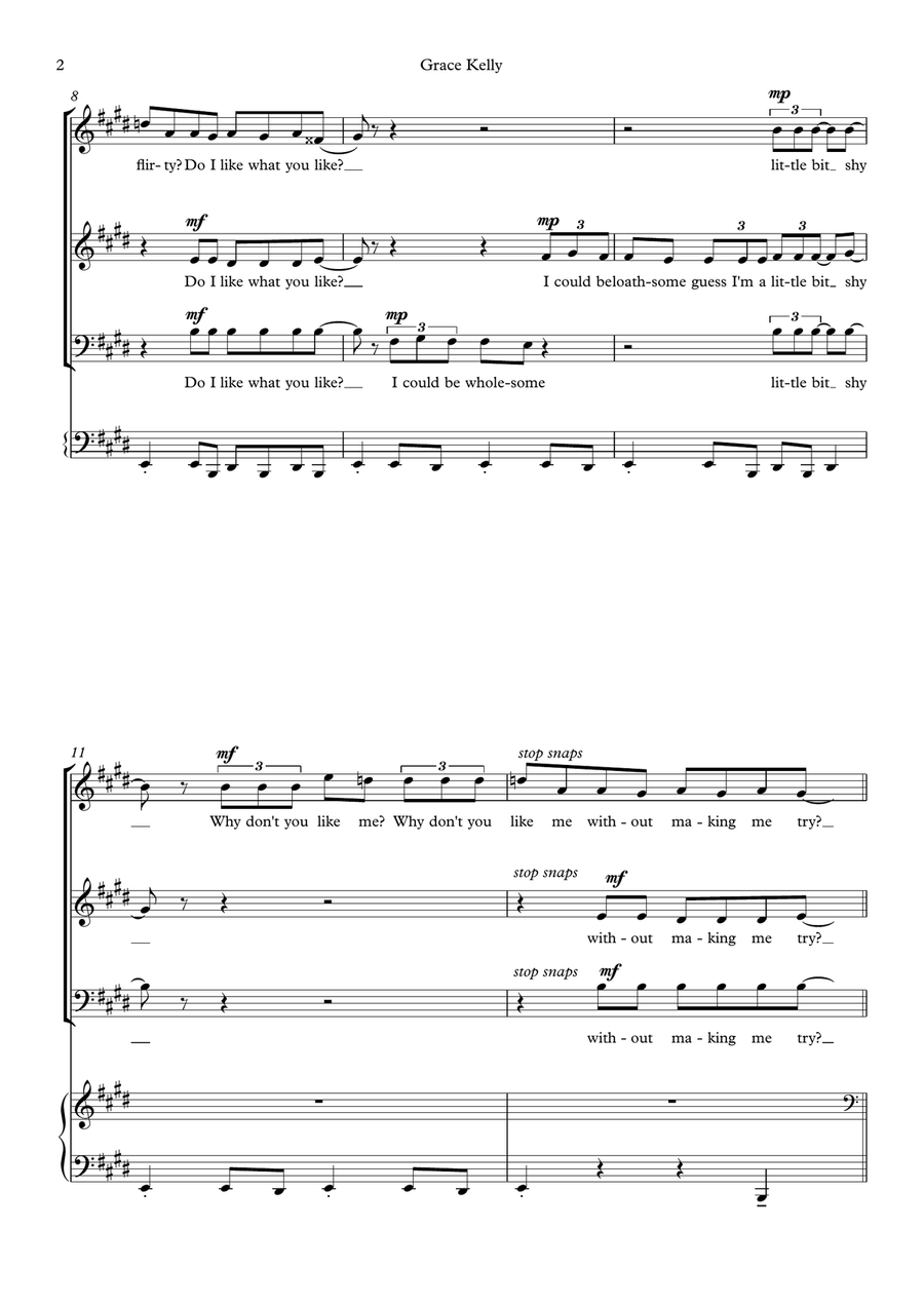Grace Kelly 3-Part scores gallery preview page 2