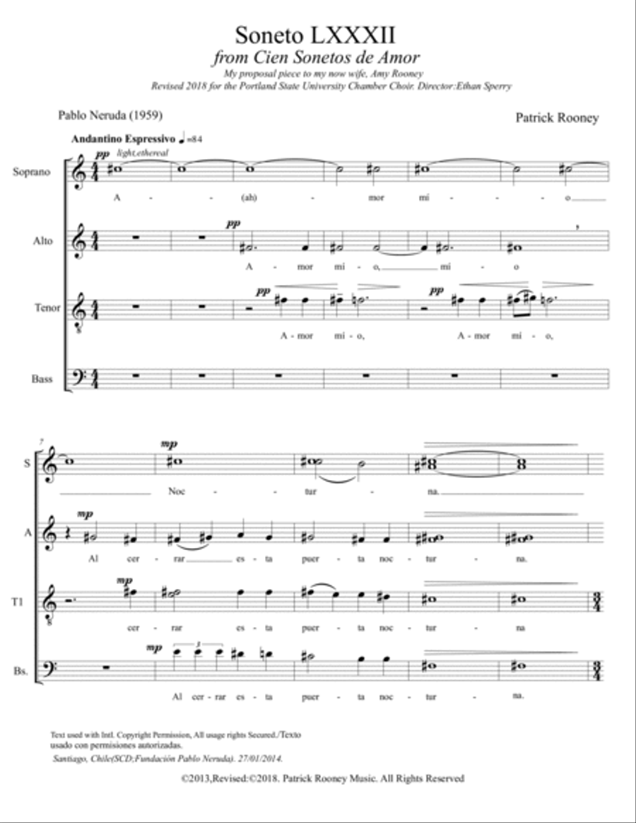 Soneto LXXXII 4-Part scores gallery preview page 3