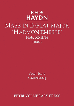 Book cover for Mass in B-flat major 'Harmoniemesse', Hob.XXII.14