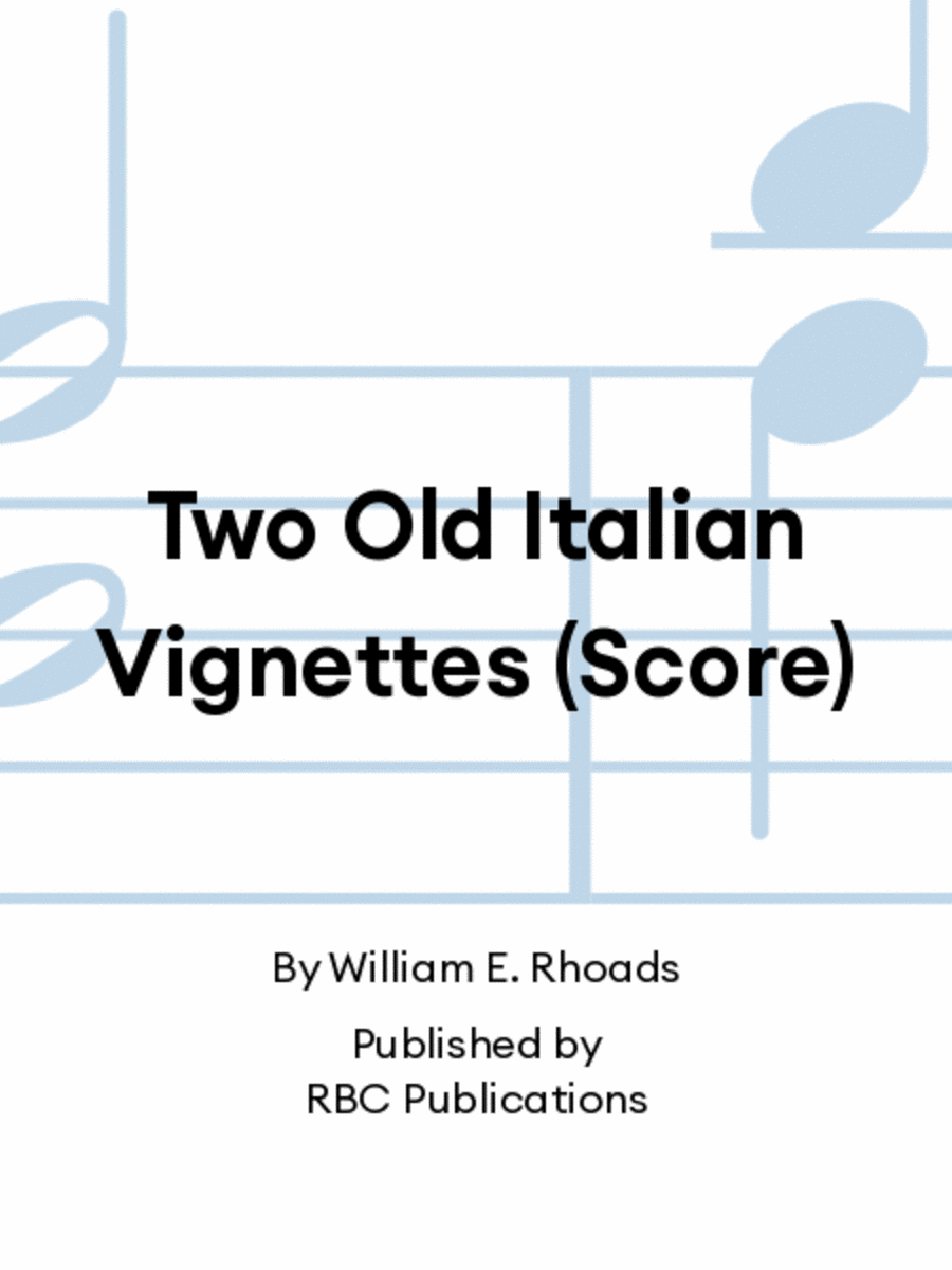 Two Old Italian Vignettes (Score) String Orchestra scores gallery preview page 1