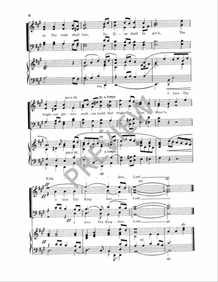 I Love Thy Kingdom, Lord I Love Thy Kingdom, Lord 4-Part scores gallery preview page 7
