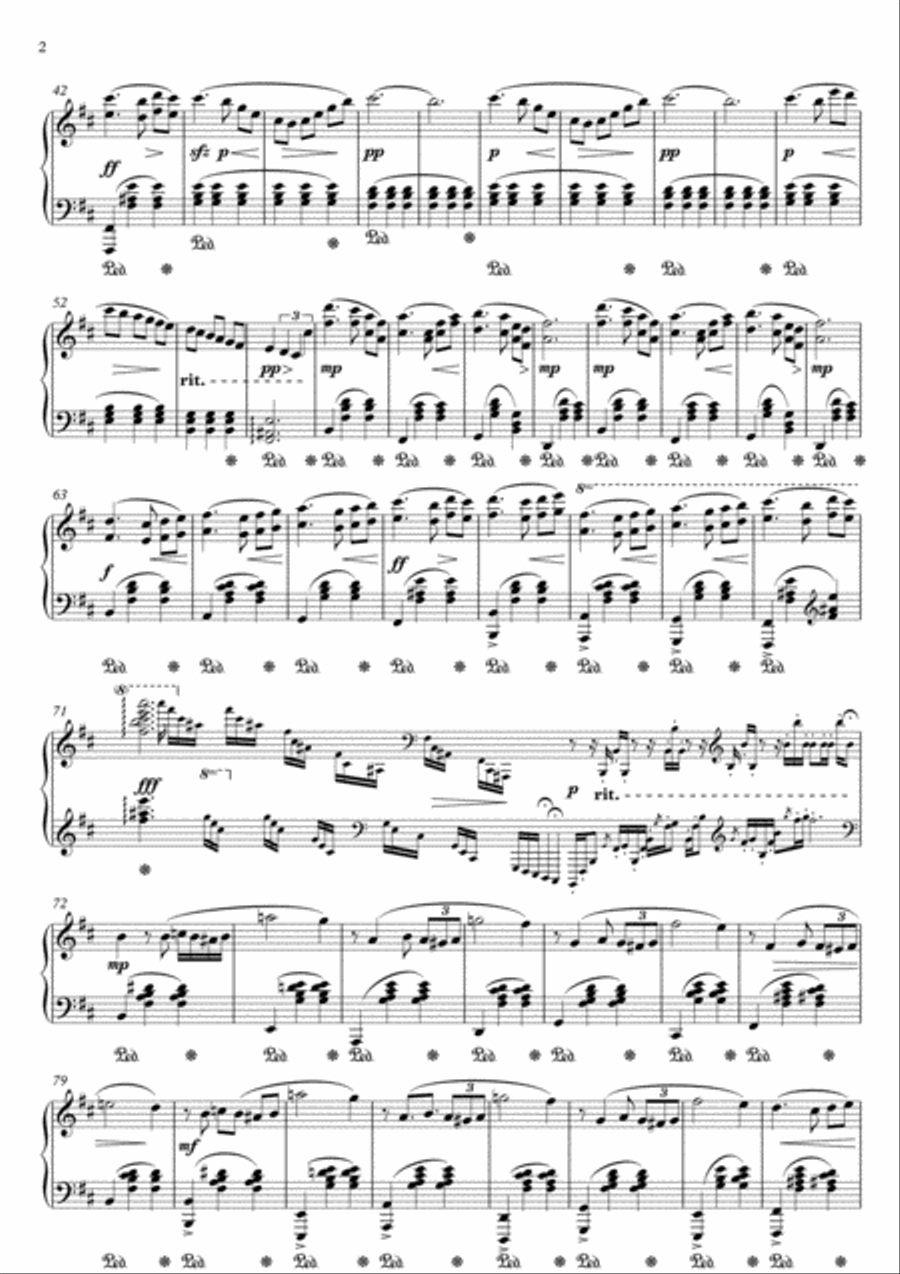 Op.34 Waltz N.26 Andante Mesto in E Minor Piano Solo scores gallery preview page 2