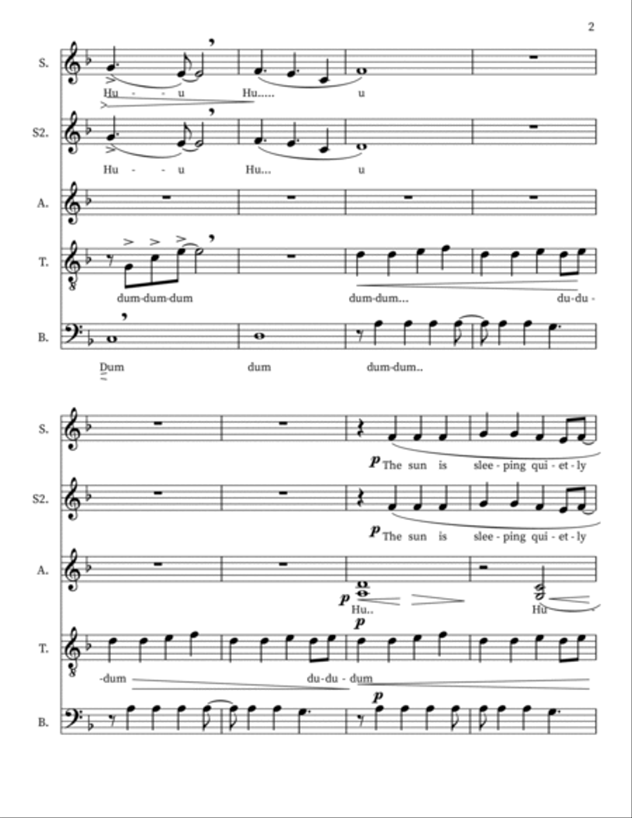 Sleeping Sun 4-Part scores gallery preview page 2