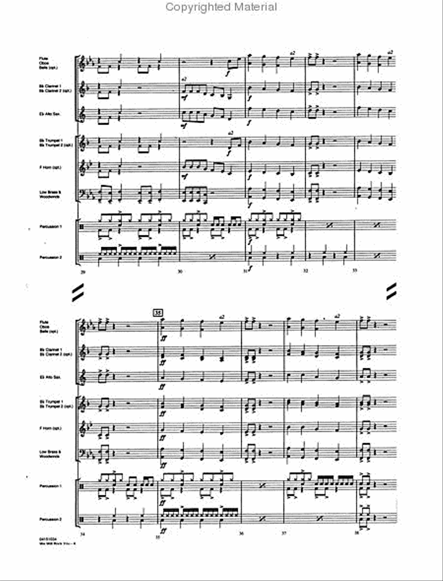We Will Rock You We Will Rock You Concert Band scores gallery preview page 3