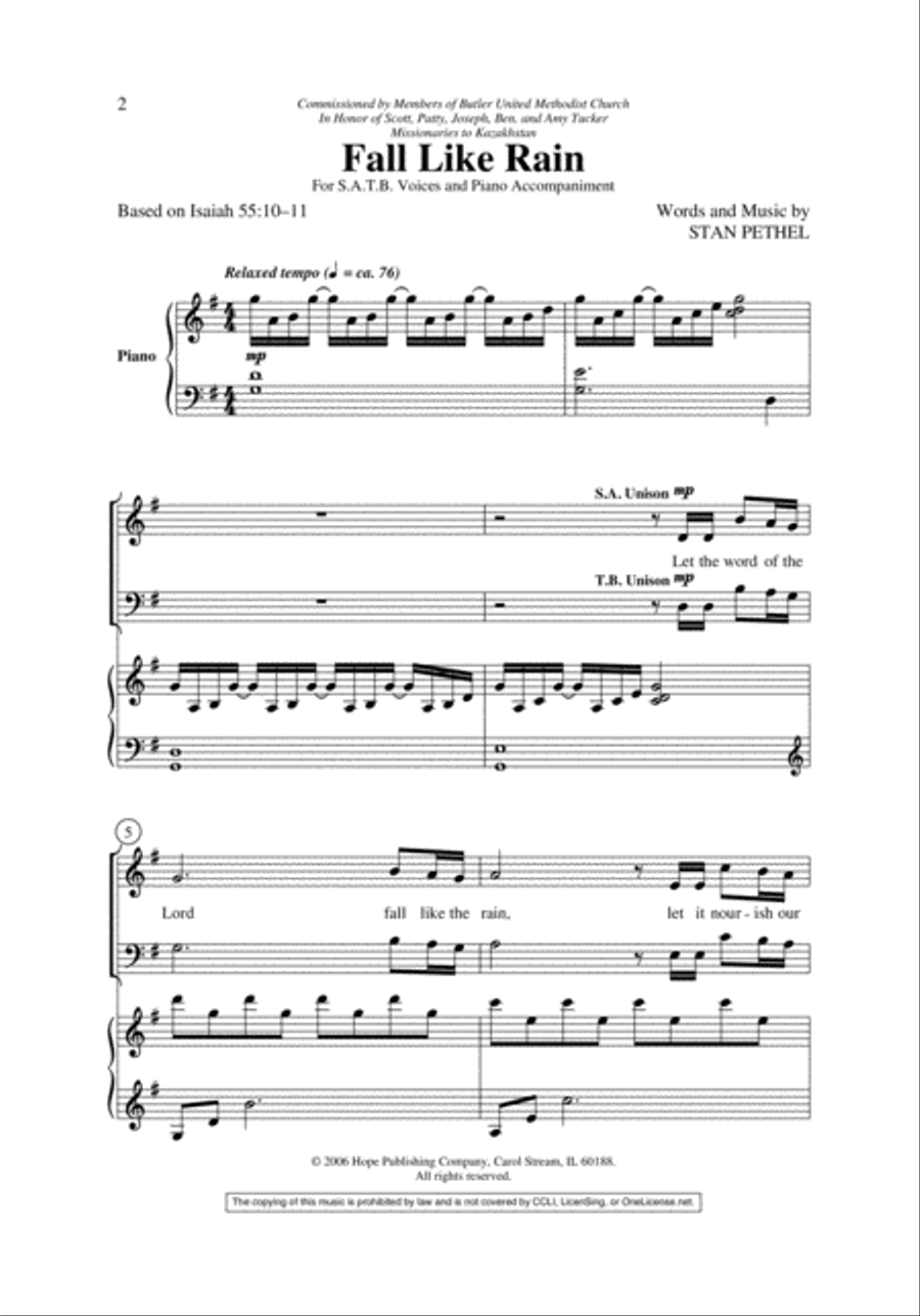Fall Like Rain 4-Part scores gallery preview page 2