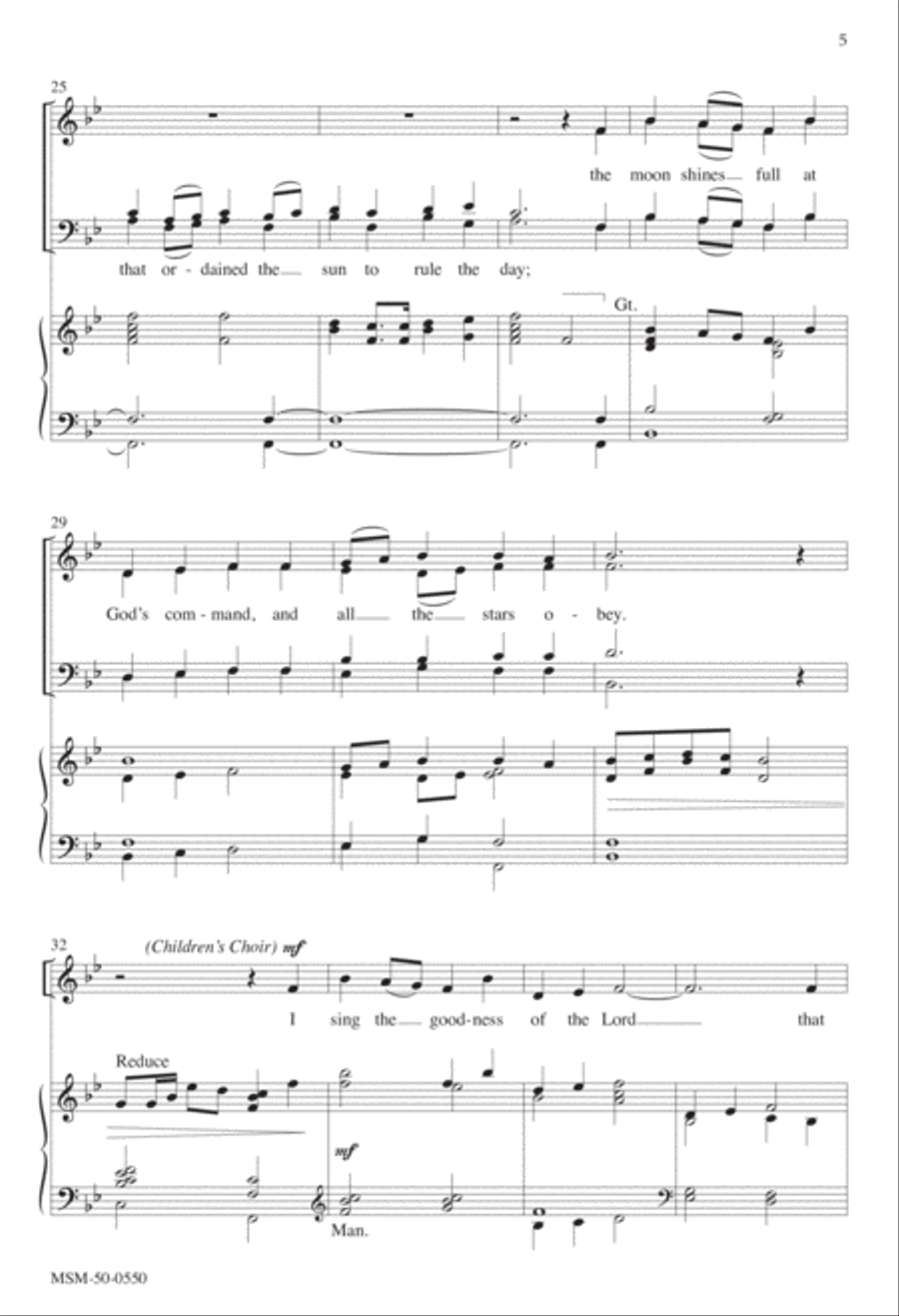 I Sing the Mighty Power of God 4-Part scores gallery preview page 4