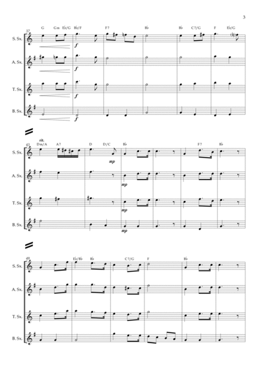 Wedding March (Wagner) Saxophone Quartet Chords image number null
