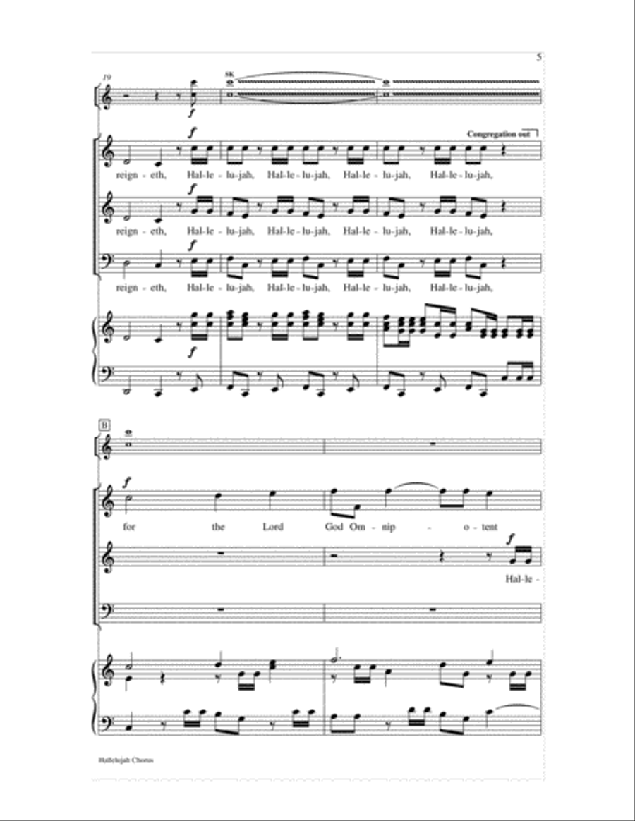 Hallelujah Chorus-SAB-Digital Download 3-Part scores gallery preview page 5
