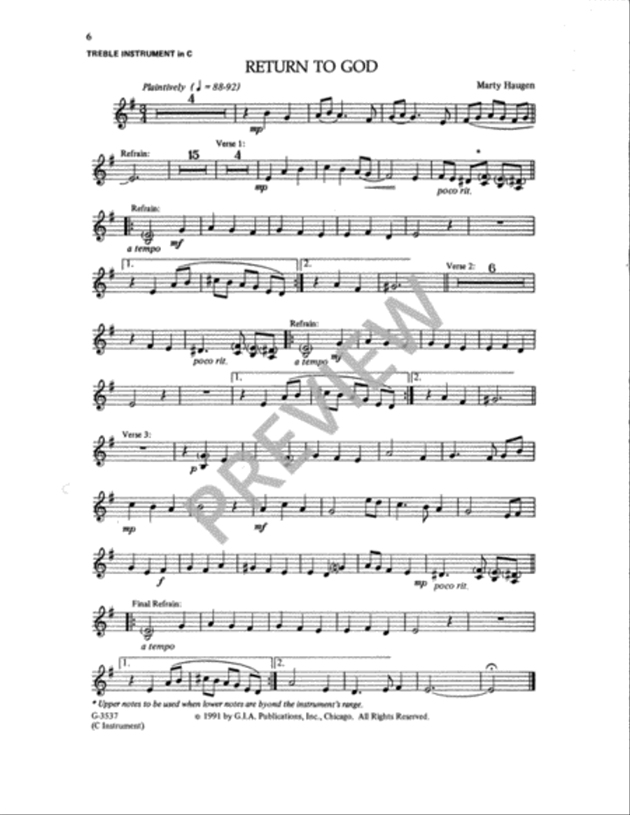 Return to God 4-Part scores gallery preview page 7