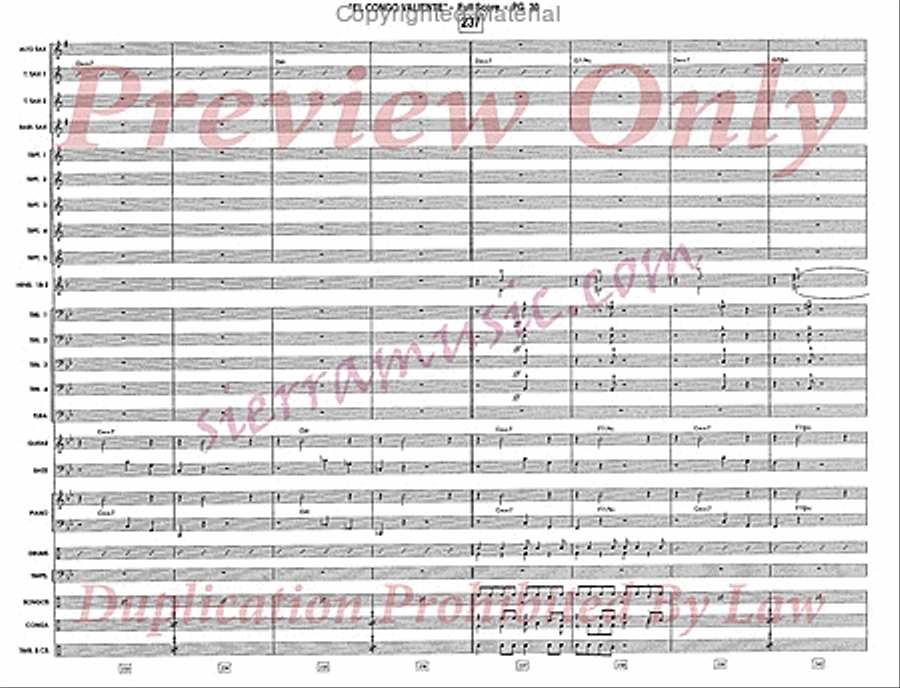 El Congo Valiente Jazz Ensemble scores gallery preview page 31
