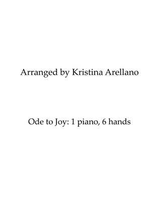 Ode to Joy Piano Trio (1 piano, 6 hands)