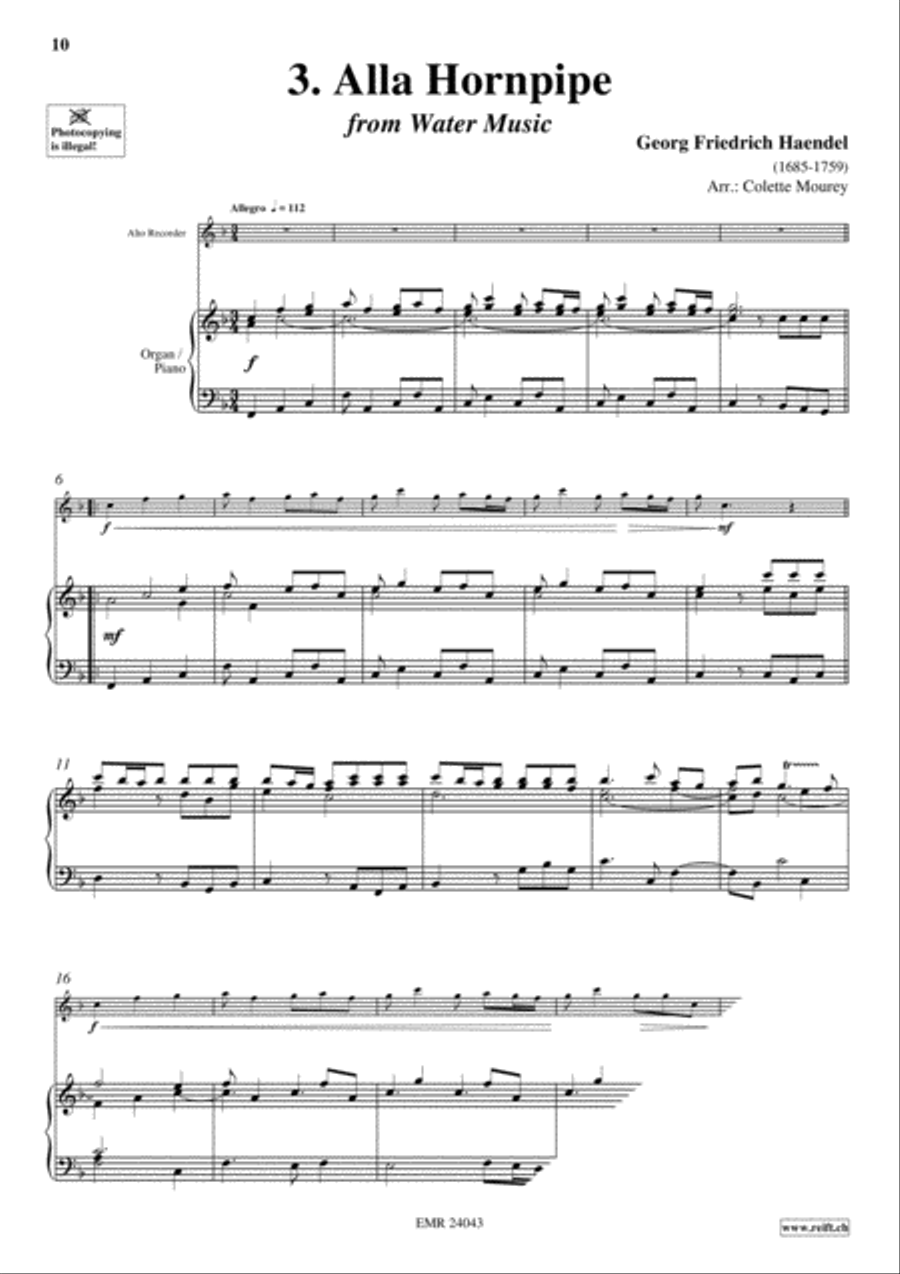 40 Greatest Baroque Hits Volume 1 Alto Recorder scores gallery preview page 5