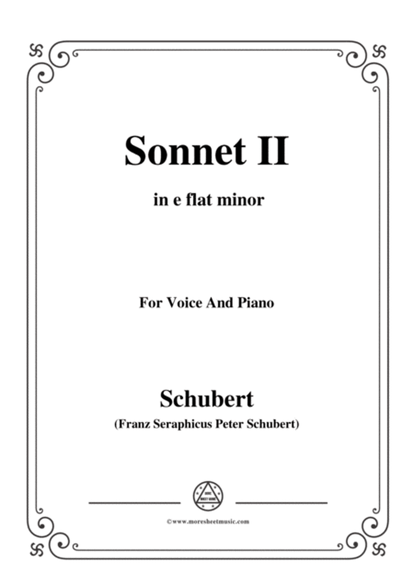Schubert-Sonnet II in e flat minor,for voice and piano image number null