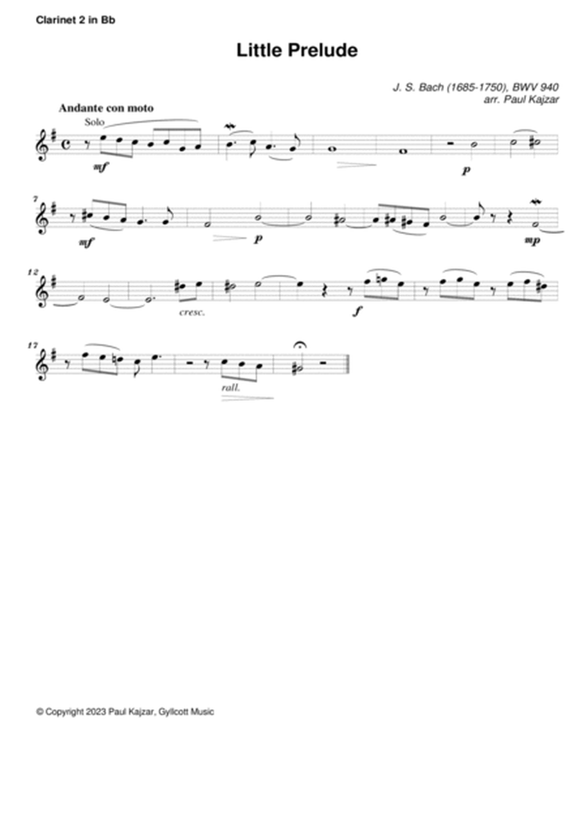 Little Prelude, BWV 940 (Clarinet Quartet)
