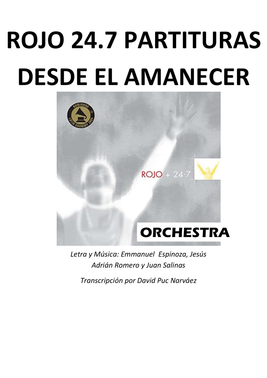 Rojo 24.7 Desde el amanecer Partituras Rojo 24.7 Desde el amanecer Partituras Large Ensemble scores gallery preview page 1