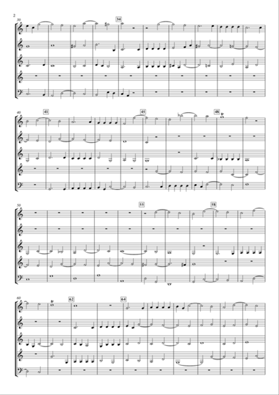 Turmsonaten. 24 neue Quatrizinien 4. Fuga for Wind Quintet Woodwind Quintet scores gallery preview page 2