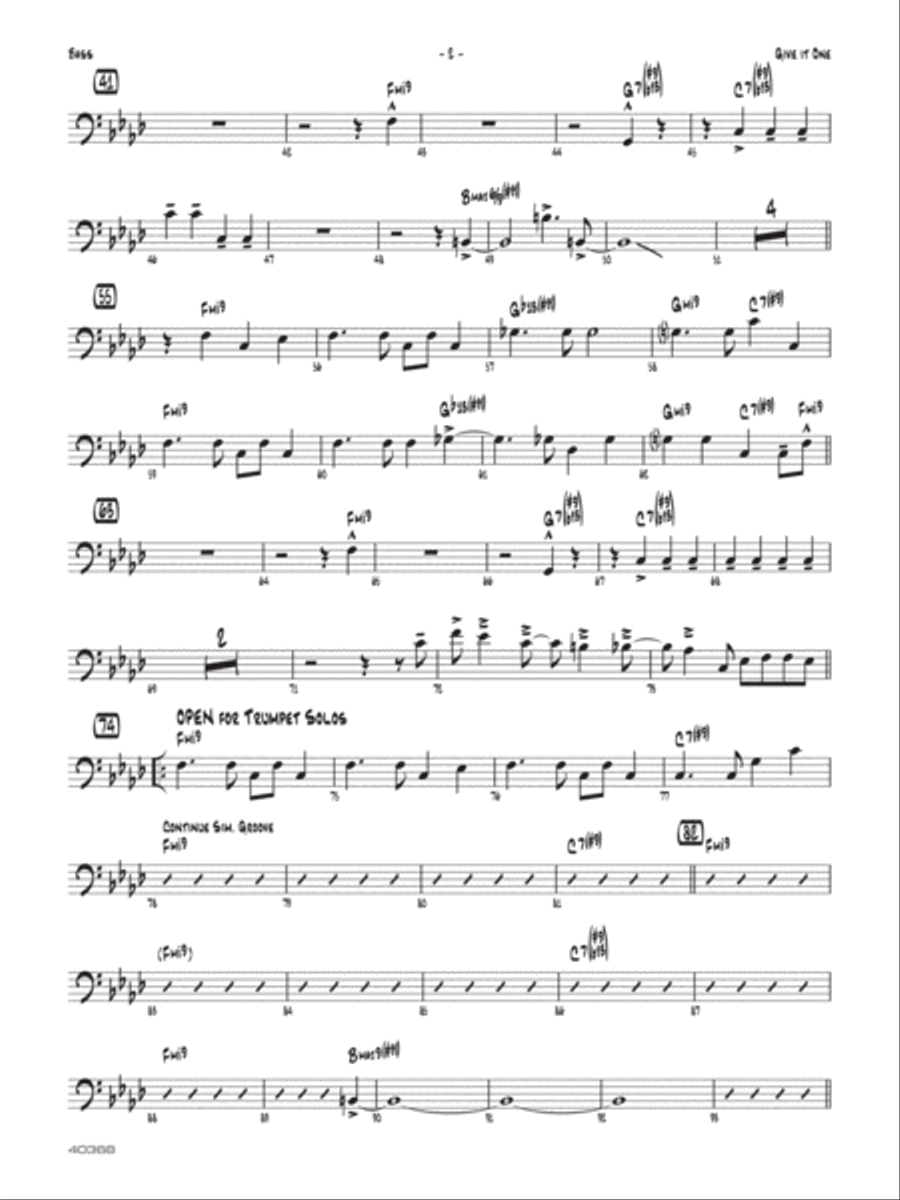 Give It One: String Bass Jazz Ensemble scores gallery preview page 2