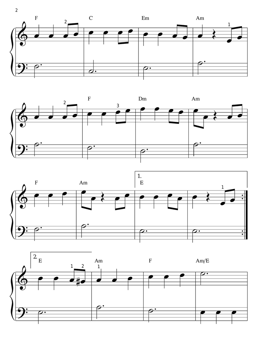 He's A Pirate (from Pirates Of The Caribbean: The Curse of the Black Pearl) Easy Piano scores gallery preview page 2