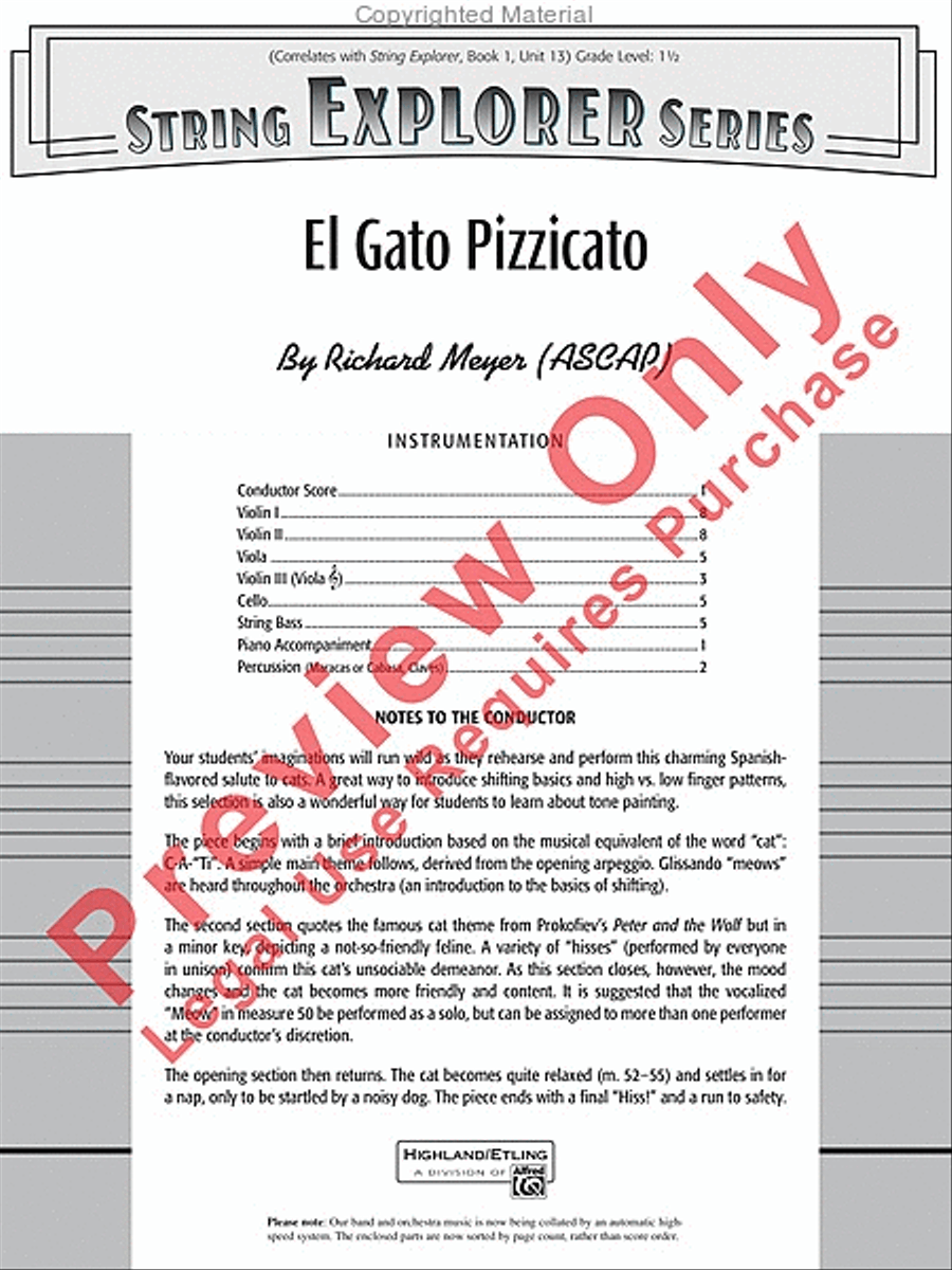 El Gato Pizzicato String Orchestra scores gallery preview page 2