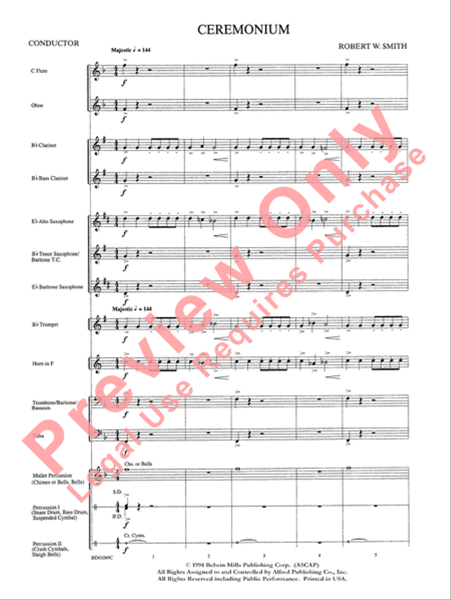 Ceremonium Concert Band scores gallery preview page 4