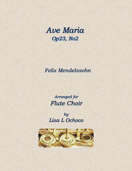 Ave Maria Op23, No2 for Flute Choir image number null